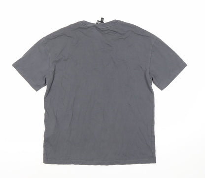 Emporio Armani Logo Boys Grey Cotton T-Shirt, 12 Years Casual