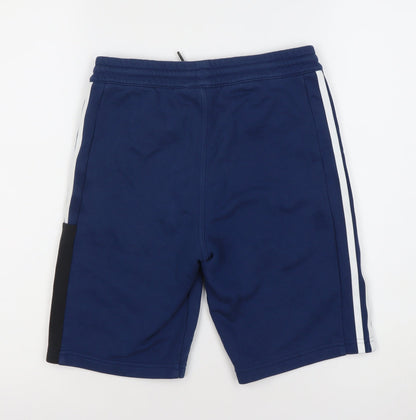 Adidas Boys Blue Athletic Shorts 11-12Y Gym Training