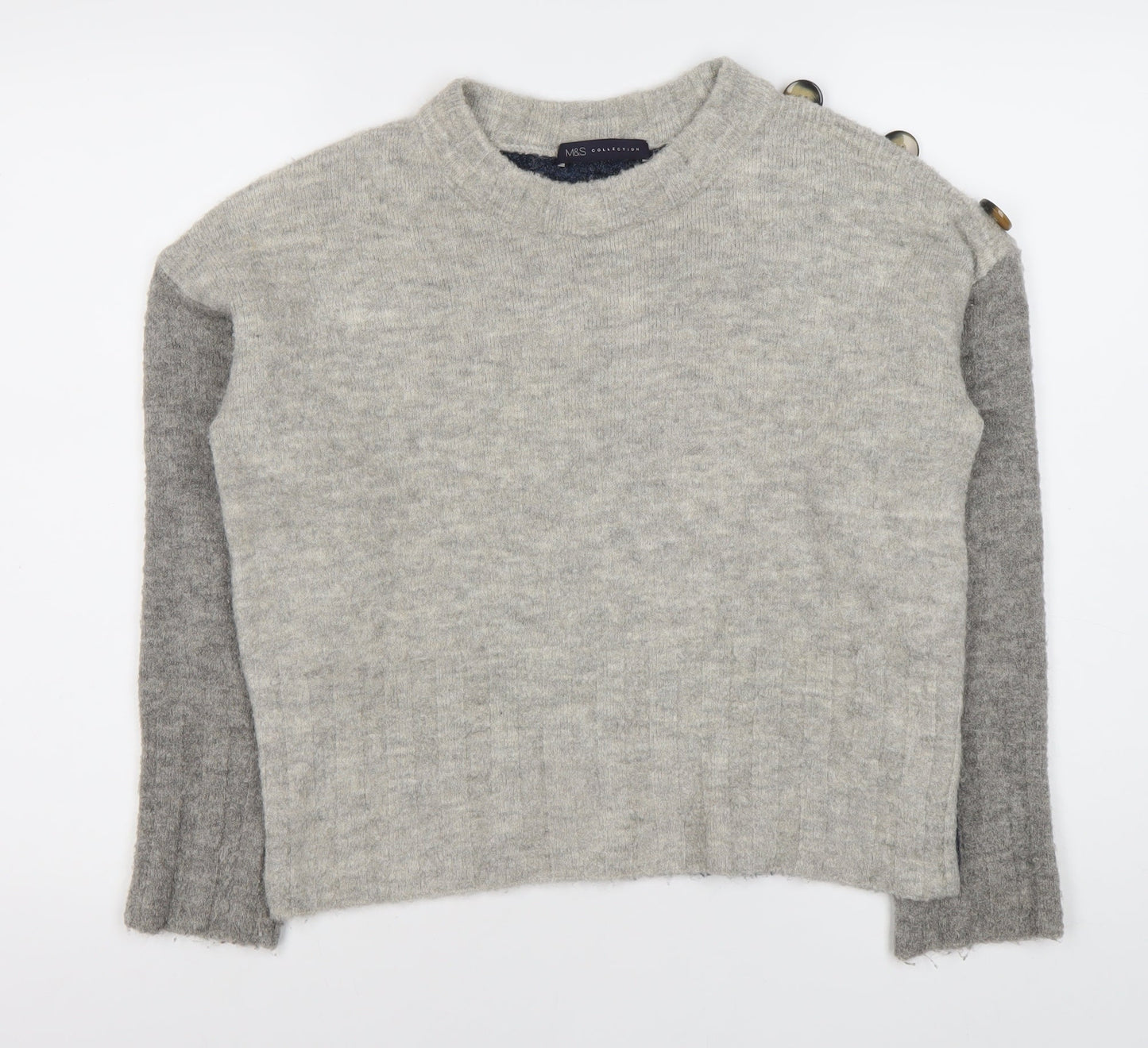 Womens UK Size M Marks and Spencer Grey Pullover Jumper