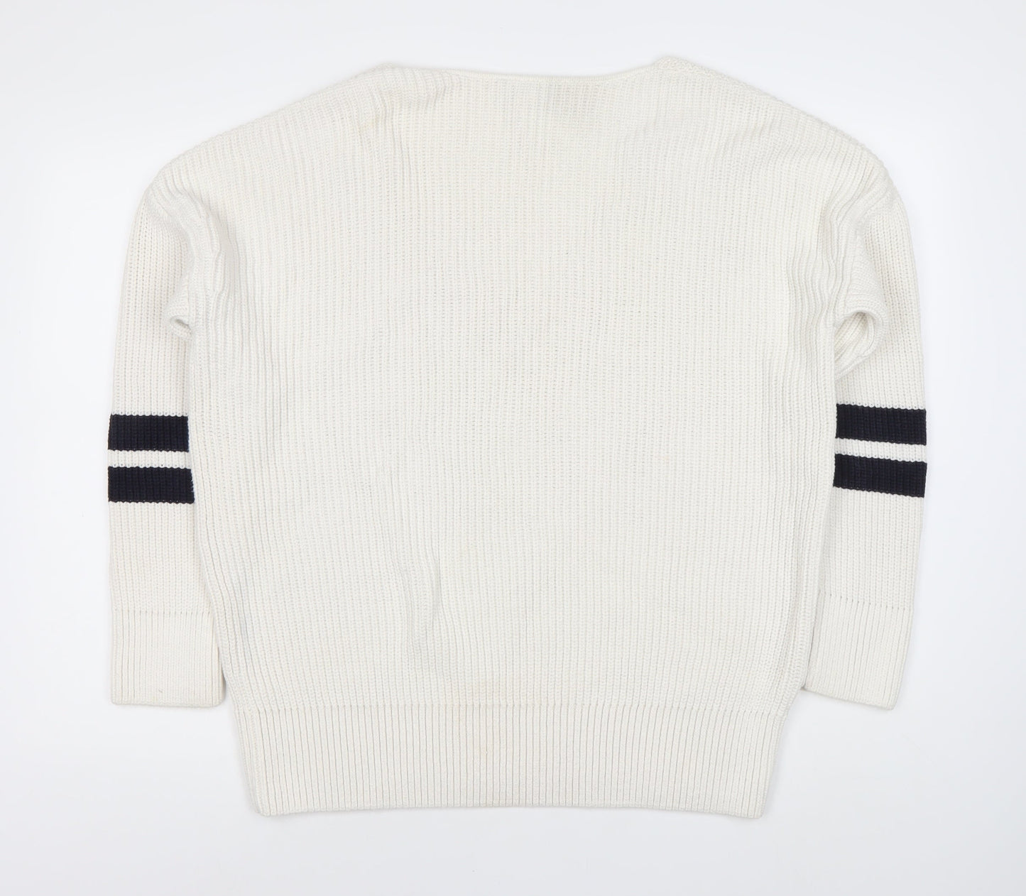 Patty Boutik Women's White V-Neck Jumper Size 12