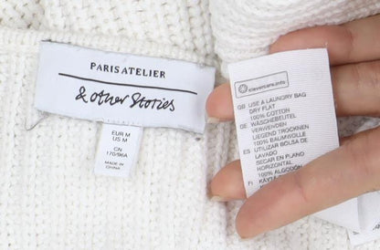 Patty Boutik Women's White V-Neck Jumper Size 12