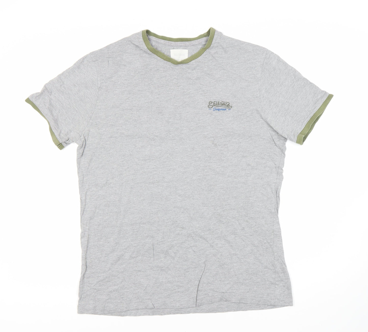 Saltrock Men's Grey Short Sleeve T-Shirt with Logo