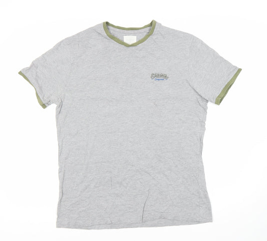 Saltrock Men's Grey Short Sleeve T-Shirt with Logo