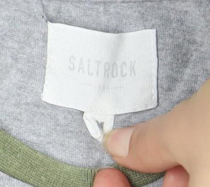 Saltrock Men's Grey Short Sleeve T-Shirt with Logo