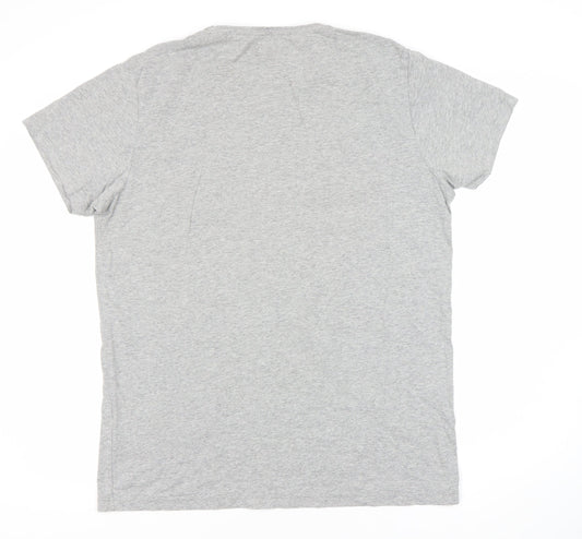 Jack & Jones Men’s Grey Graphic Short Sleeve T-Shirt