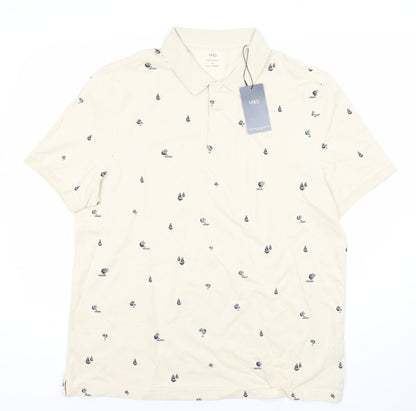 Marks and Spencer Men's Beige XL Polo Shirt
