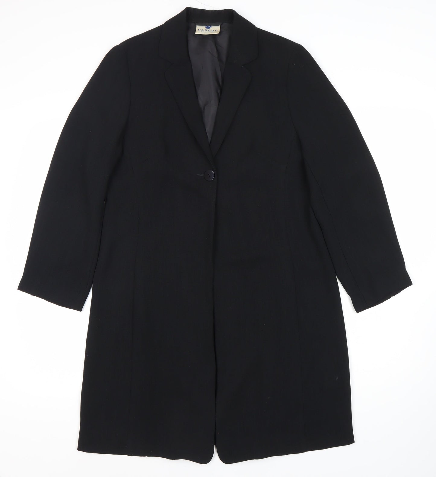 Maroon Collection Women's Black Blazer Size 12