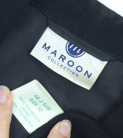 Maroon Collection Women's Black Blazer Size 12