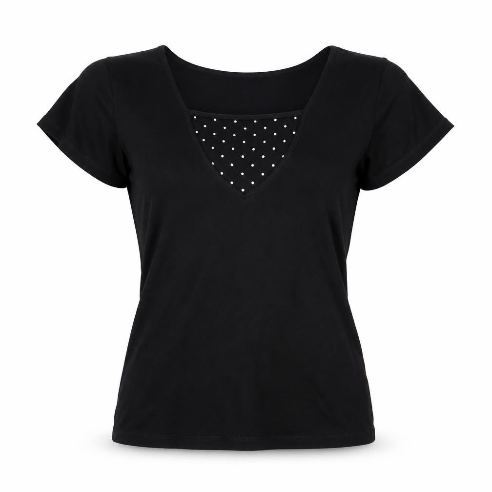 Womens UK Size UK 10 ALEX & CO. Black Basic T-Shirt