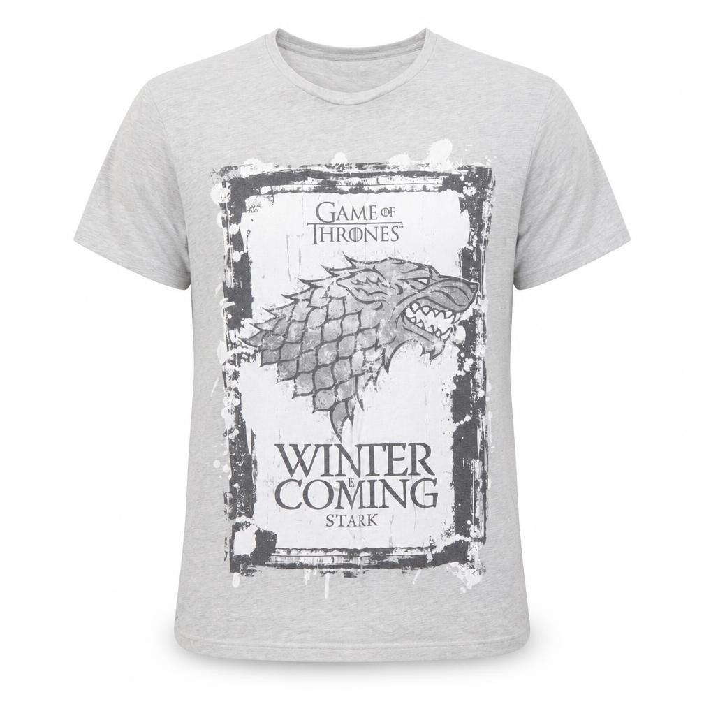Mens UK Size L Game Of Thrones Grey  T-Shirt