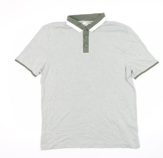 Marks and Spencer Green Polo Shirt M Short Sleeve