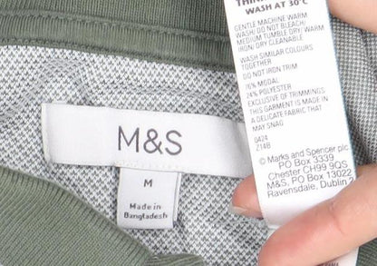 Marks and Spencer Green Polo Shirt M Short Sleeve