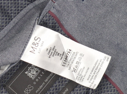 Mens UK Size 36 Marks and Spencer Blue Basic Jacket
