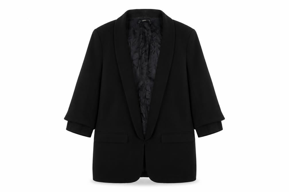 Womens UK Size L Zara Woman Black Overcoat
