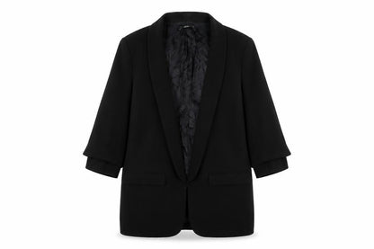 Womens UK Size L Zara Woman Black Overcoat