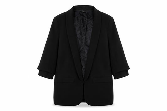 Womens UK Size L Zara Woman Black Overcoat