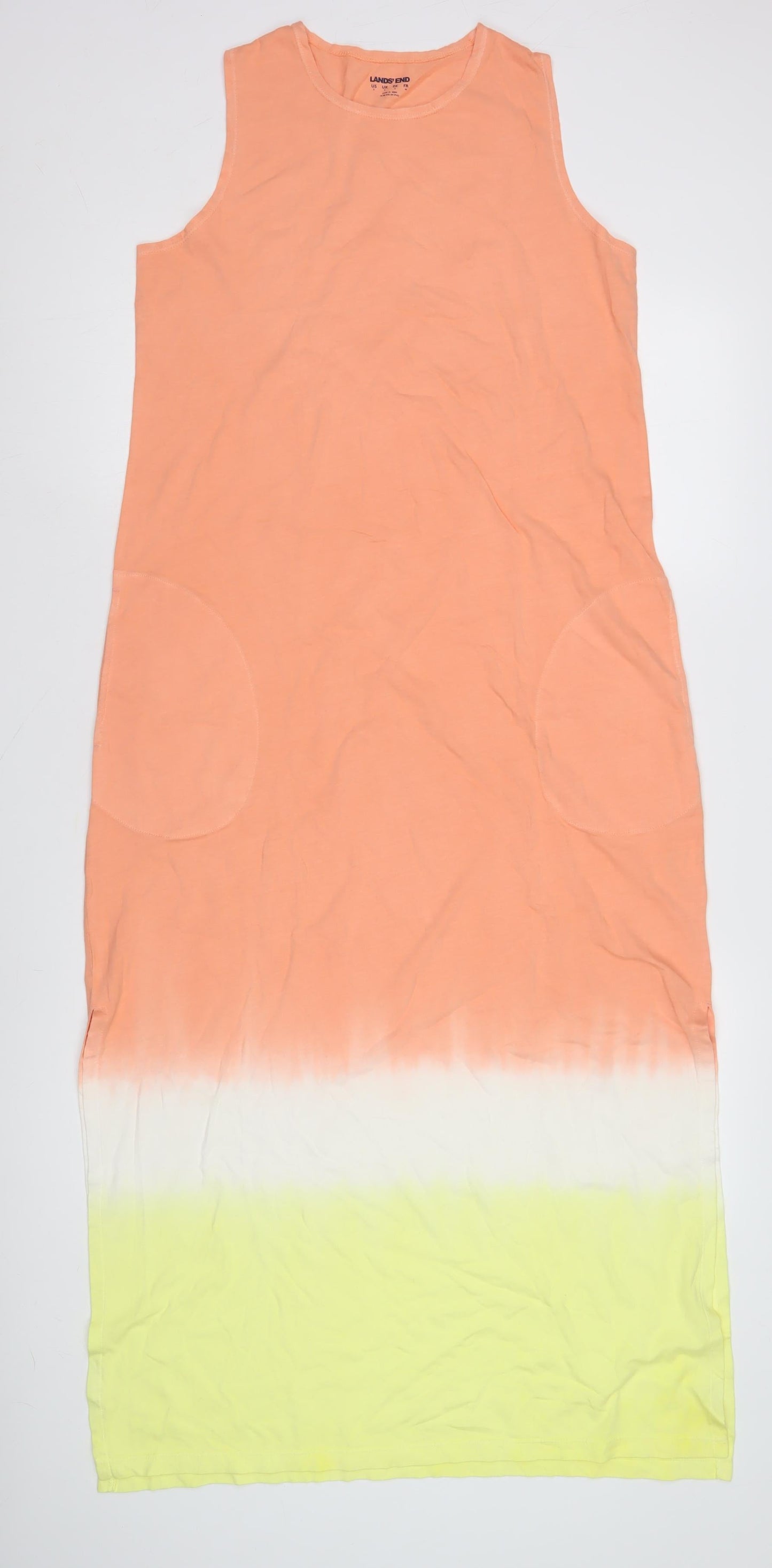 Lands' End Women Multicoloured Cotton Casual Dress S