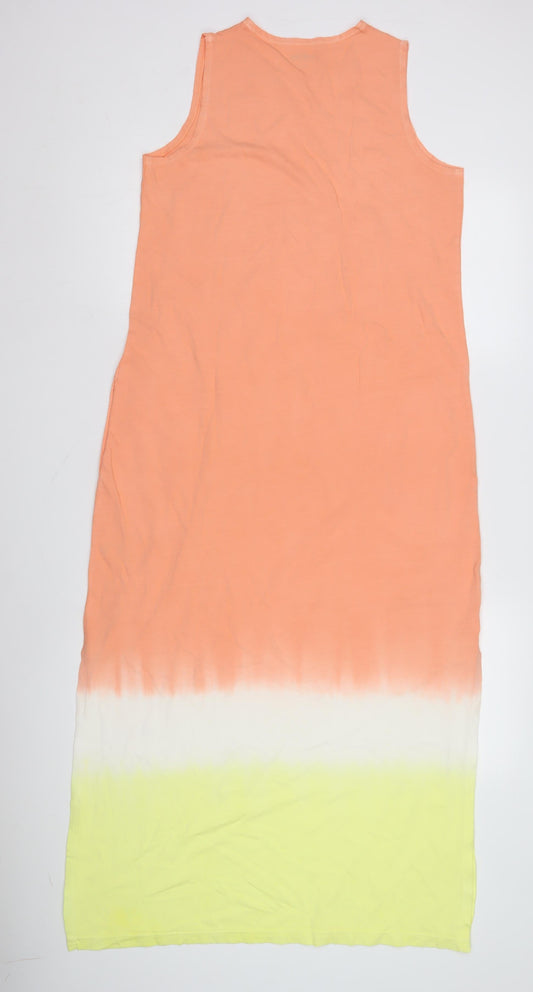 Lands' End Women Multicoloured Cotton Casual Dress S