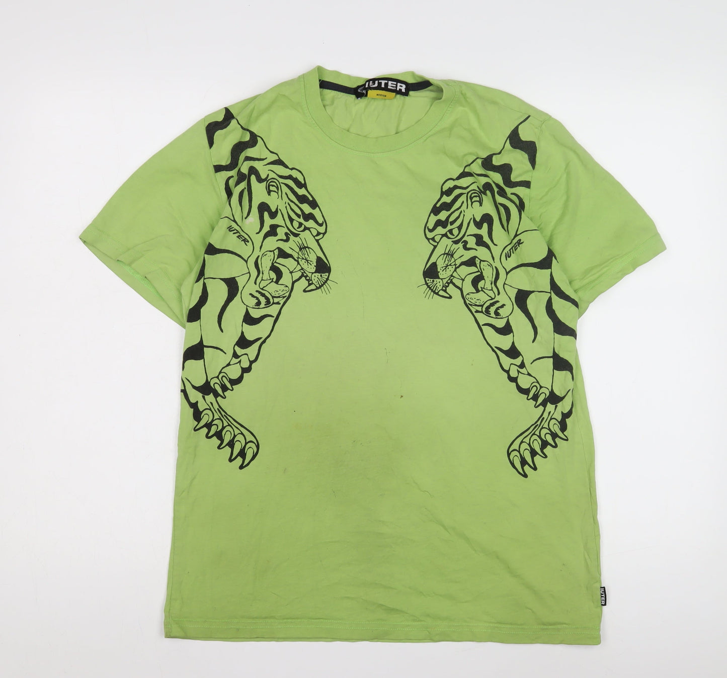 Iuter Men's Green M Animal Print T-Shirt