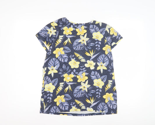 Animal Women's Multicoloured Floral T-Shirt, Size 10, Casual Summer Top