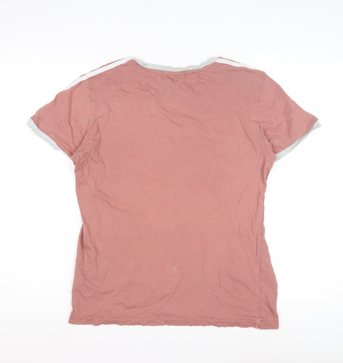 Adidas Women's Pink T-Shirt Size 6, Crew Neck, Short Sleeve