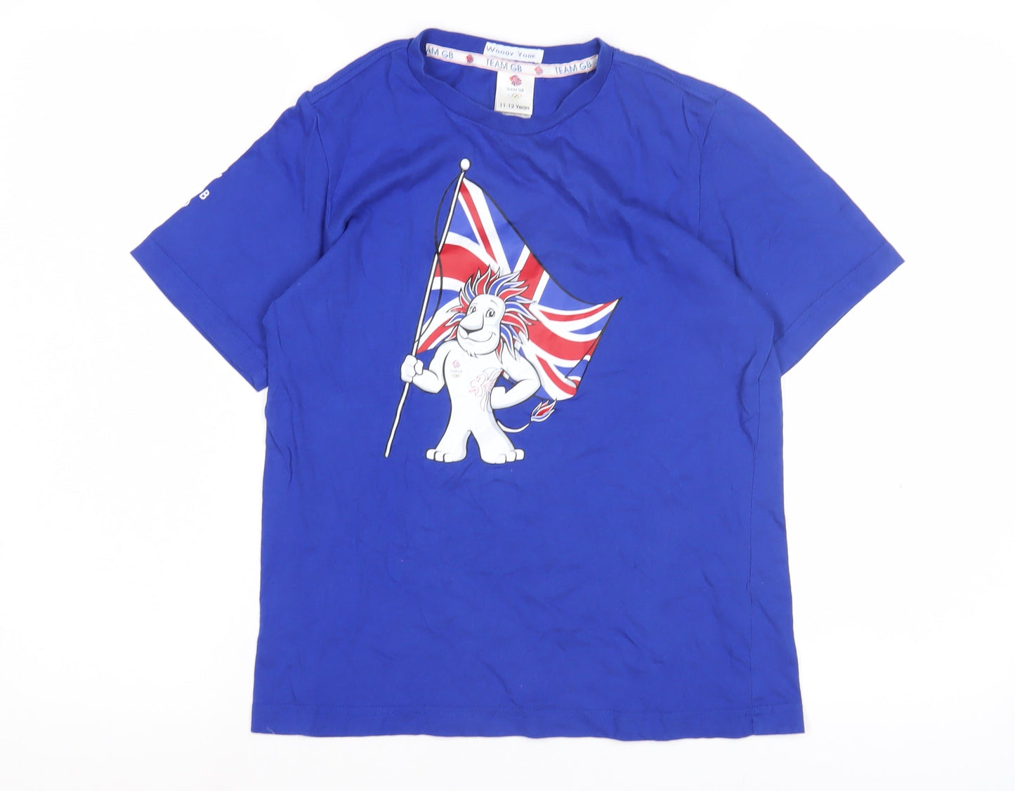 Woody York Boys Blue Team GB T-Shirt, Size 11-12 Years