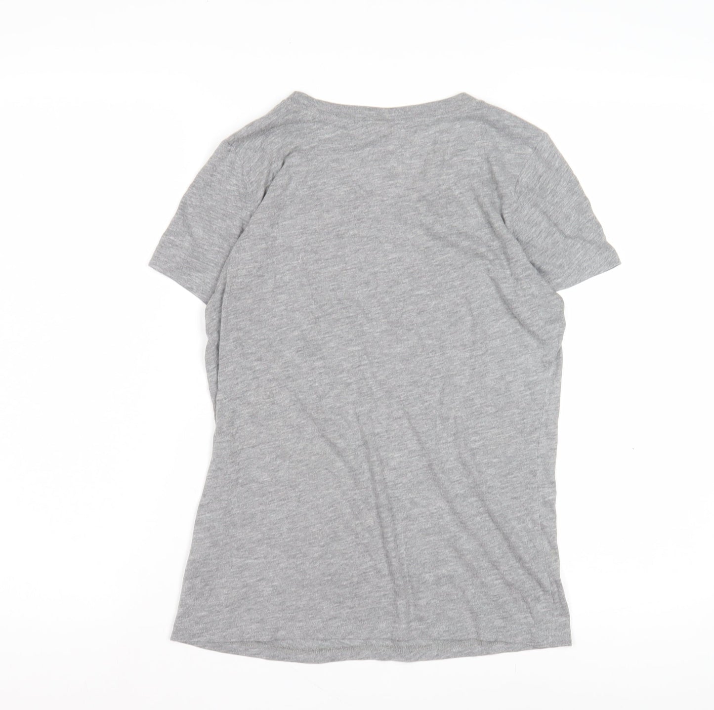 Womens UK Size L Hollister Grey Basic T-Shirt