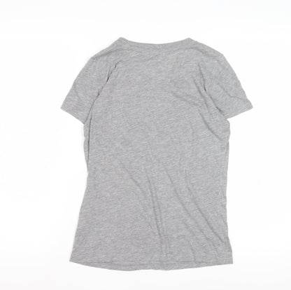 Womens UK Size L Hollister Grey Basic T-Shirt