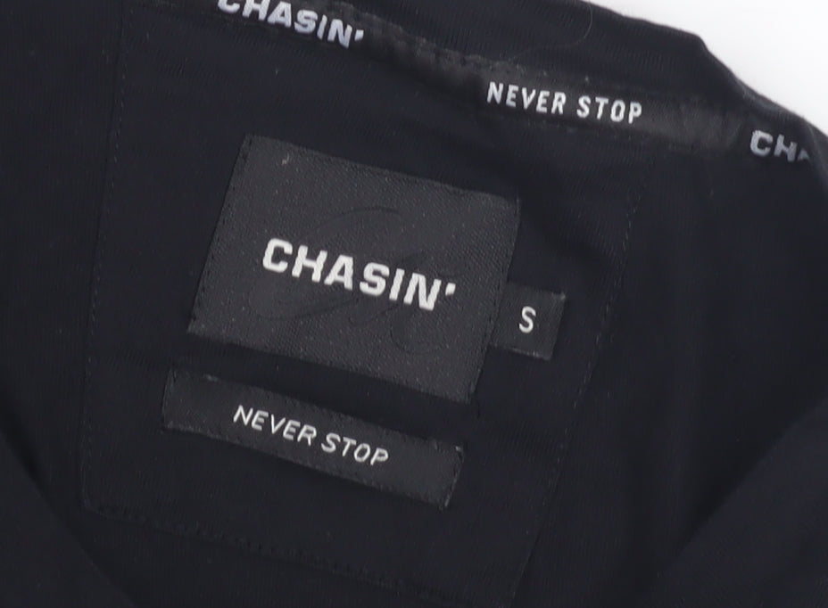 CHASIN' Men's Black Graphic Print T-Shirt Size S