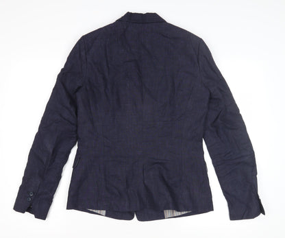 Womens UK Size M Zara Basic Blue Basic Jacket