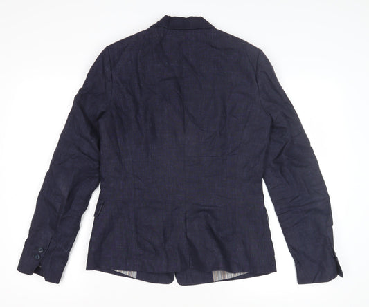Womens UK Size M Zara Basic Blue Basic Jacket