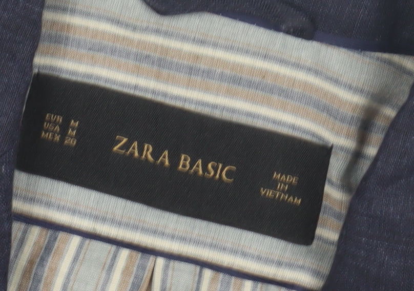 Womens UK Size M Zara Basic Blue Basic Jacket