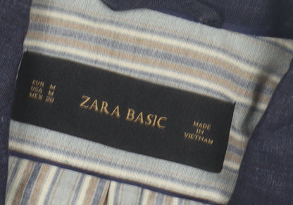 Womens UK Size M Zara Basic Blue Basic Jacket