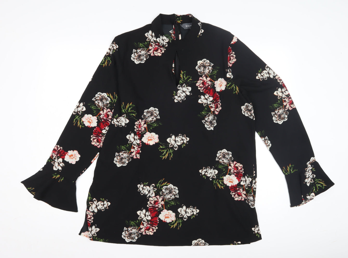 Womens UK Size 16 SOSANDAR Black  Blouse