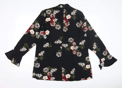Womens UK Size 16 SOSANDAR Black  Blouse