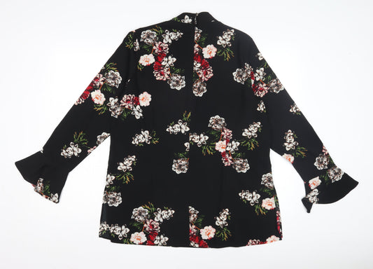 Womens UK Size 16 SOSANDAR Black  Blouse