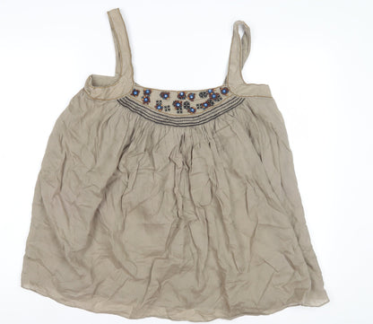 Womens UK Size 12 Jigsaw Beige Camisole Blouse