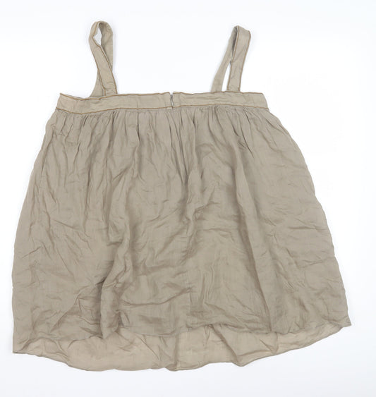 Womens UK Size 12 Jigsaw Beige Camisole Blouse