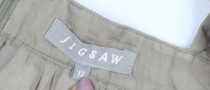 Womens UK Size 12 Jigsaw Beige Camisole Blouse