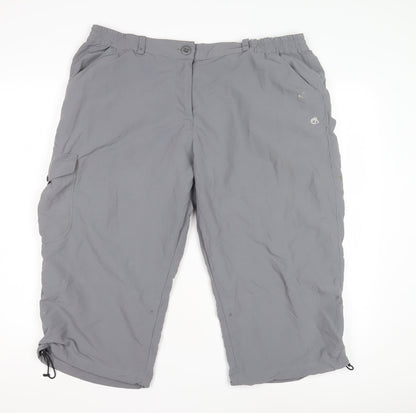 Craghoppers Women's Grey Cargo Trousers Size 20