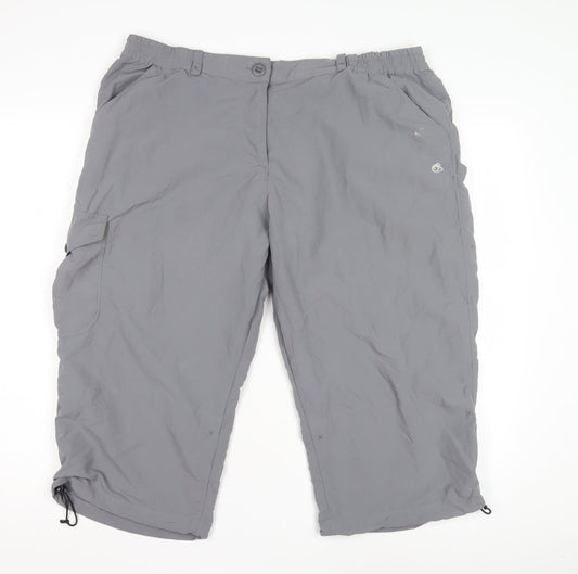 Craghoppers Women's Grey Cargo Trousers Size 20