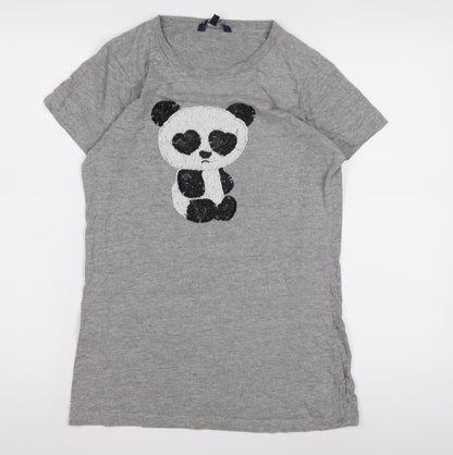Womens UK Size S French Connection Grey Jersey T-Shirt