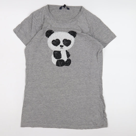 Womens UK Size S French Connection Grey Jersey T-Shirt