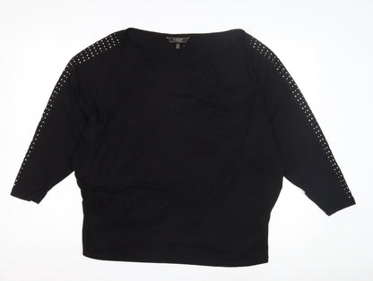 Womens UK Size 16 Lipsy Black Basic Blouse