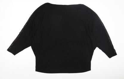 Womens UK Size 16 Lipsy Black Basic Blouse
