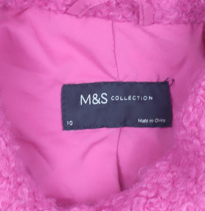 Womens UK Size 10 Marks and Spencer Pink Basic Jacket