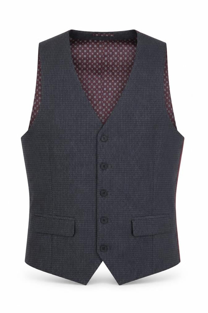 Mens UK Size 40 Fellini Regular Grey Suit Waistcoat