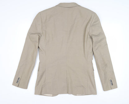 Mens UK Size 38 Topman Regular Beige Suit Jacket