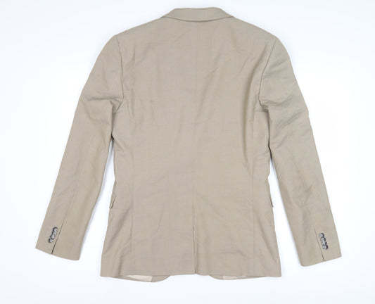 Mens UK Size 38 Topman Regular Beige Suit Jacket