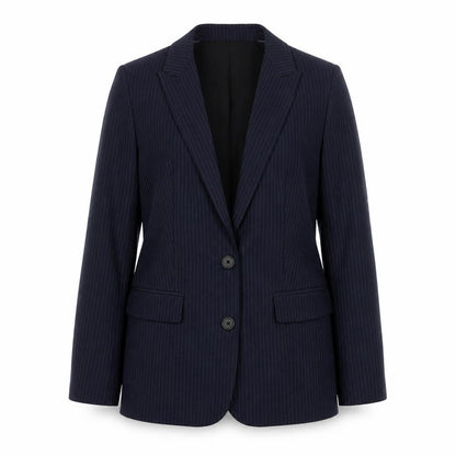 Marks & Spencer Women's Blue Pinstripe Blazer Size 8